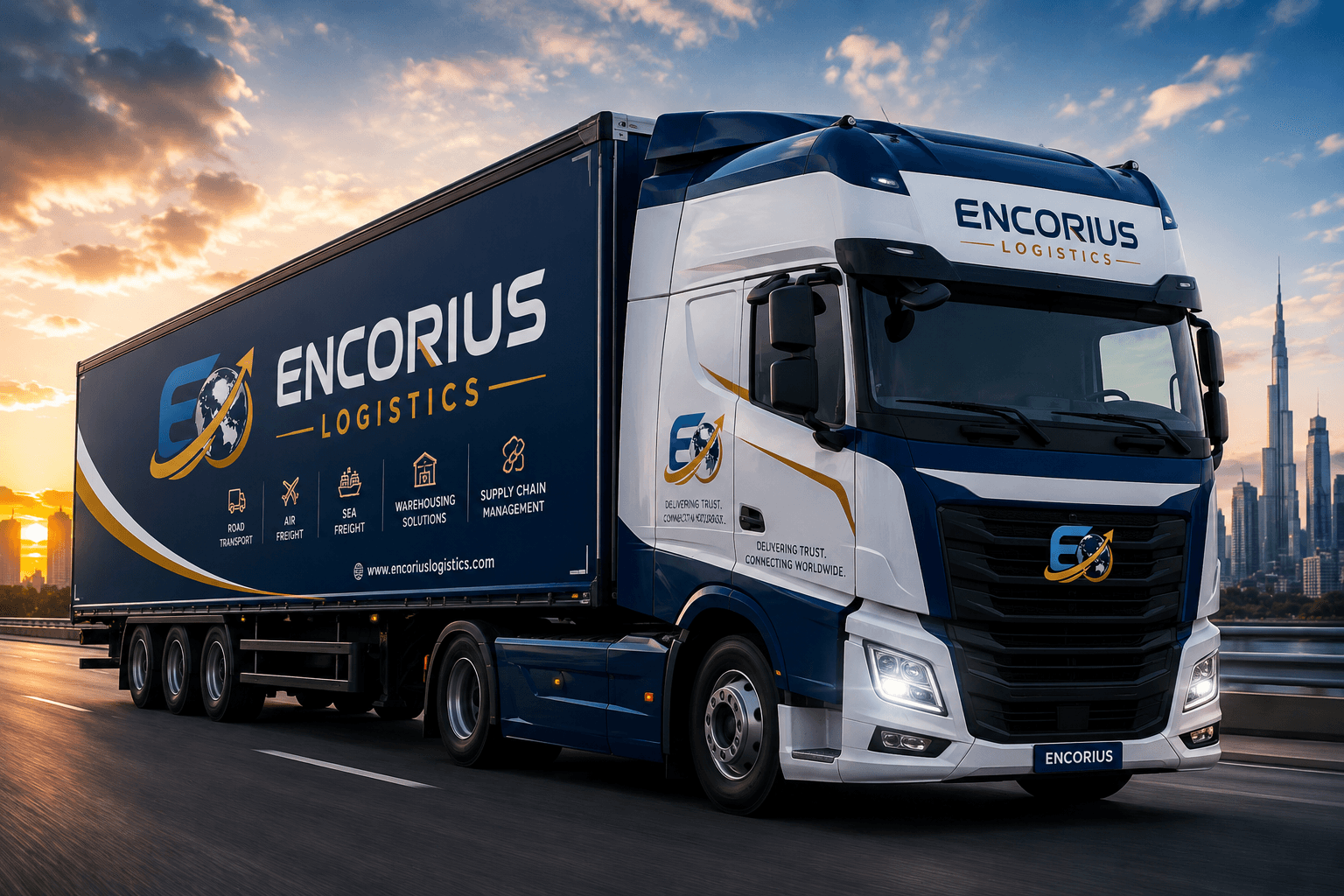 Encorius Logistics branded fleet